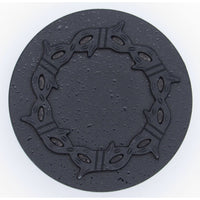 Round Knob with Barbed Wire, Matte Black alt 0