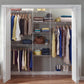 Closet Organizer Kit with Shoe Shelf 5' - 8' W Fixed Mount, White alt 0