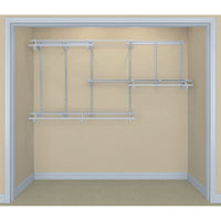 ShelfTrack Adjustable Closet Organizer 5' - 8' W, White alt 0