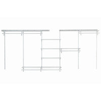 ShelfTrack 6-Shelf Adjustable Closet Organizer 7' - 10' W, White