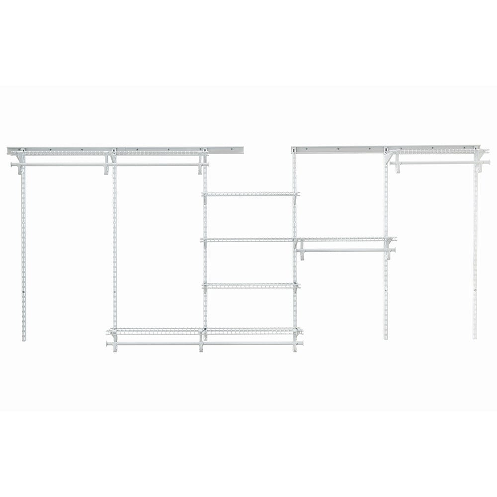 ShelfTrack 6-Shelf Adjustable Closet Organizer 7' - 10' W, White