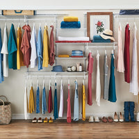 ShelfTrack 6-Shelf Adjustable Closet Organizer 7' - 10' W, White