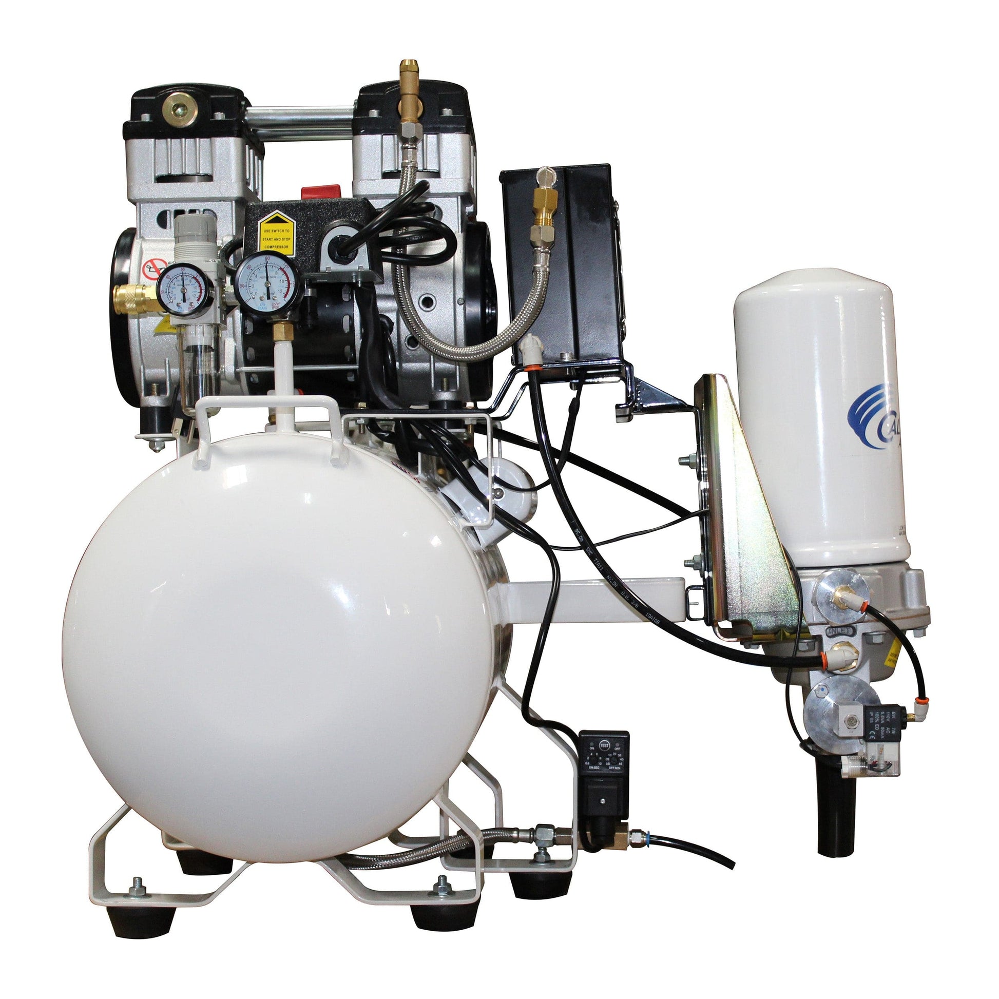 2HP 10 Gallon Oil-Free Steel Tank Air Compressor with Air Drying System alt 0