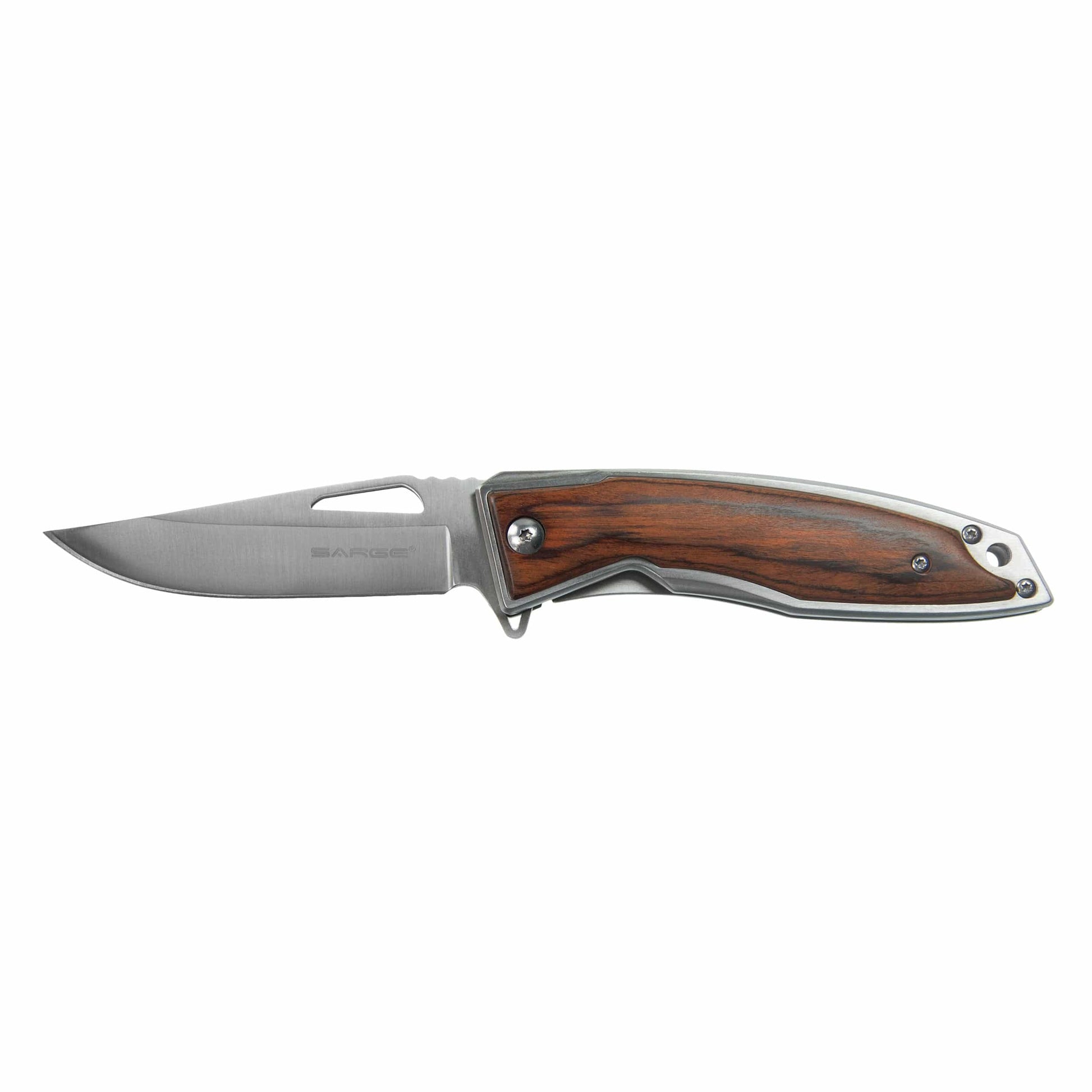 Strive - Wooden Swift Assist Folder Knife, Stainless Steel 3-1/4" Blade alt 0