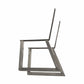 Bench Legs with Back Rest Raw Steel Pair alt 0