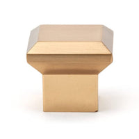 Transitional Knob, 1-11/32" x 1-11/32", Aurum Brushed Gold alt 0