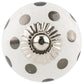 Eclectic Knob, 1-9/16" D, Chrome, White alt 0