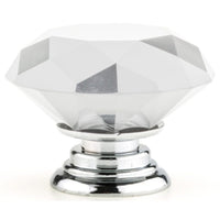 Contemporary Knob, 2" D, Chrome, Clear alt 0