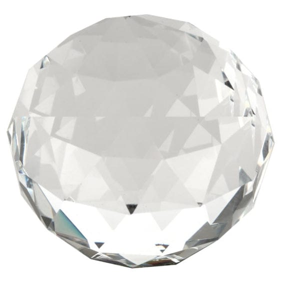 Contemporary Knob, 1-3/16" D, Crystal, Clear, Chrome alt 0