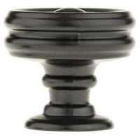 Contemporary Knob, 1-3/8" D, Black alt 0