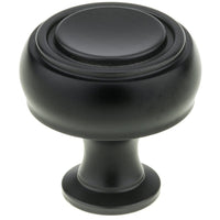 Contemporary Knob, 1-5/16" D, Black alt 0