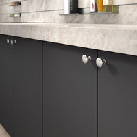 Contemporary Knob, 1-11/32" D, Brushed Nickel