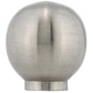Contemporary Knob, 1-3/16" D, White, Brushed Nickel alt 0