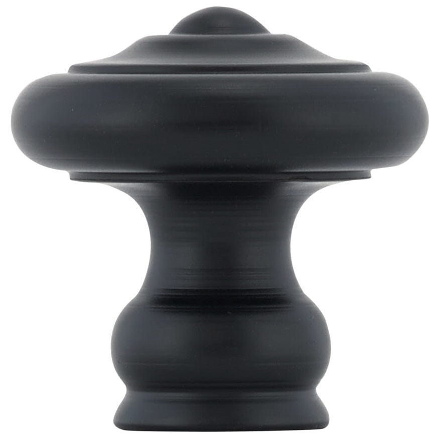 Traditional Knob, 1-3/16" D, Matte Black alt 0
