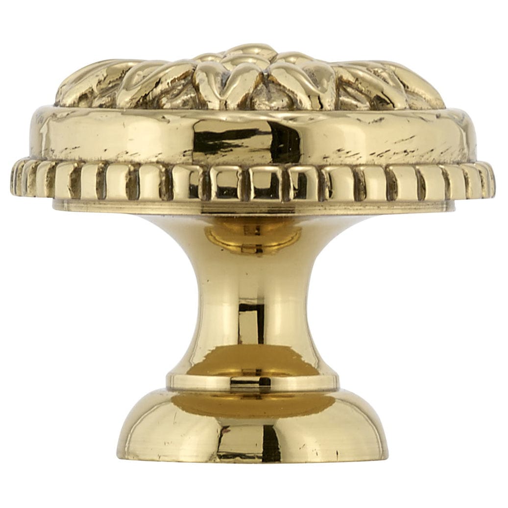 Traditional Knob, 1-3/16" D, Brass alt 0