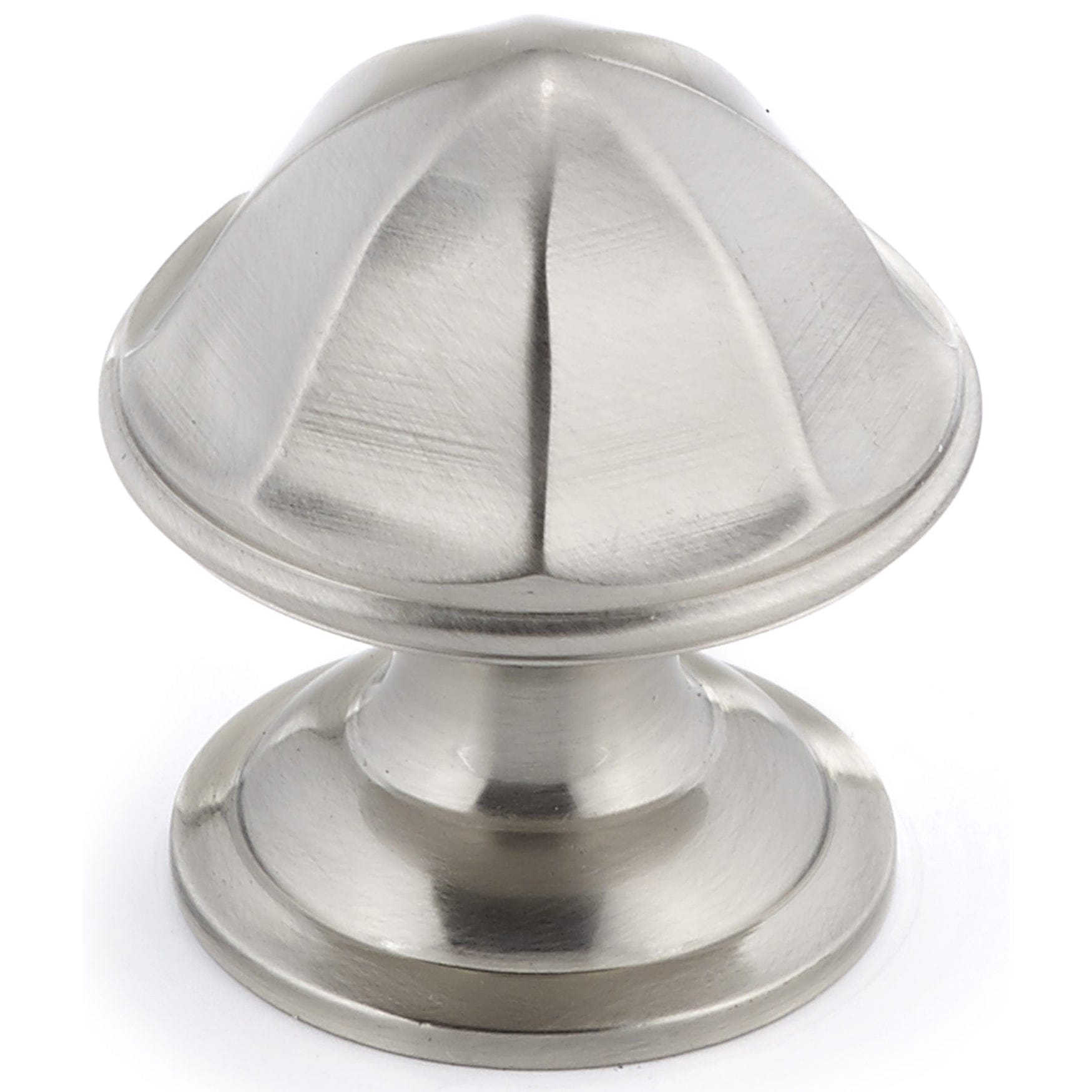 Contemporary Knob, 1-1/8" D, Brushed Nickel alt 0