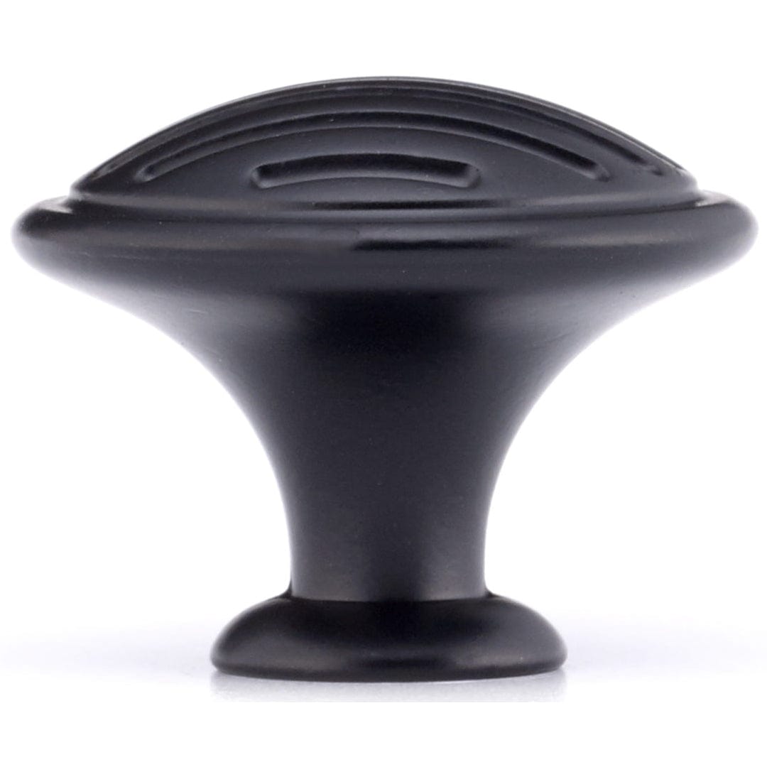 Contemporary Knob, 1-3/16" D, Matte Black alt 0
