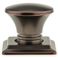 Traditional Knob, 1-1/4" x 1-1/4", Brushed Oil-Rubbed Bronze alt 0