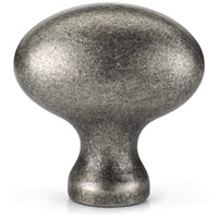 Traditional Knob, 1-9/16" x 7/8", Pewter alt 0