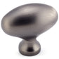 Traditional Knob, 1-31/32" x 1-3/32", Antique Nickel alt 0