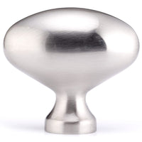Traditional Knob, 1-31/32" x 1-3/32", Brushed Nickel alt 0