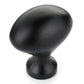 Traditional Knob, 1-3/16" x 25/32", Matte Black alt 0