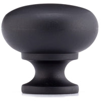 Traditional Knob, 1-1/4" D, Matte Black alt 0