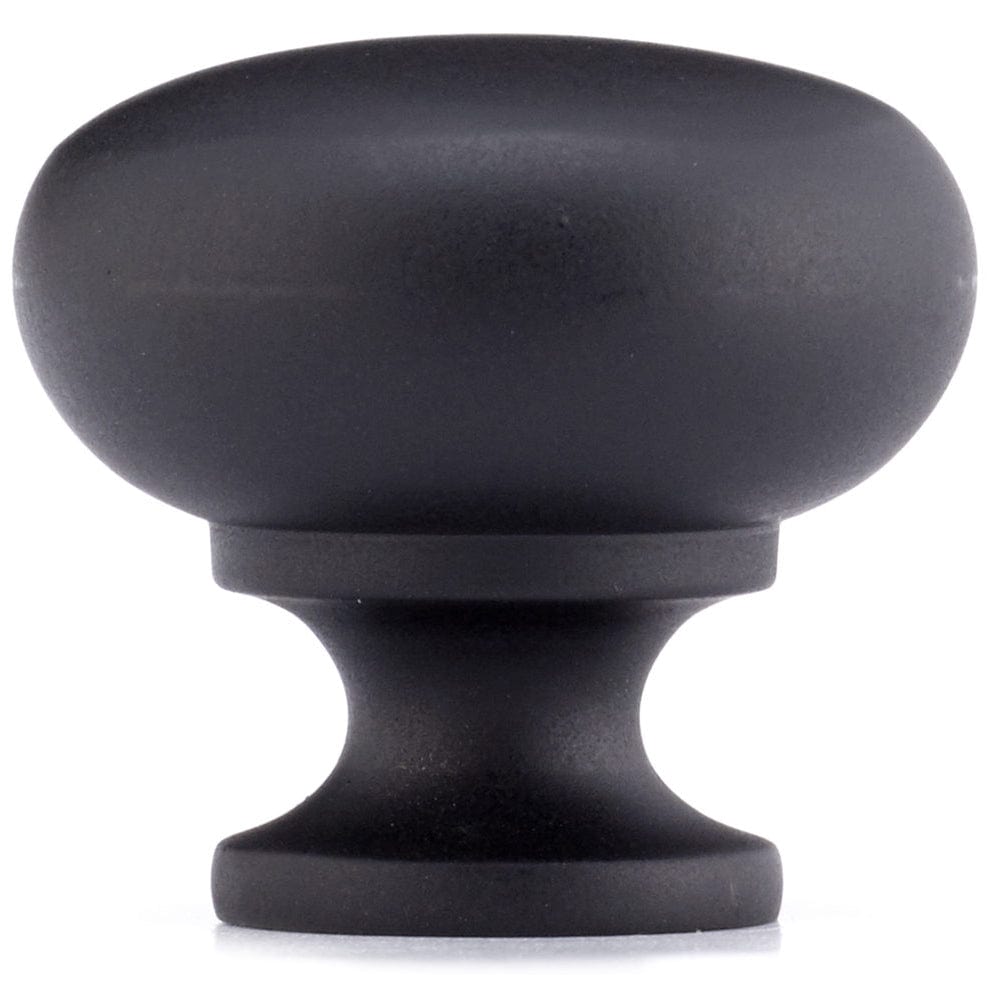 Traditional Knob, 1-1/4" D, Matte Black alt 0