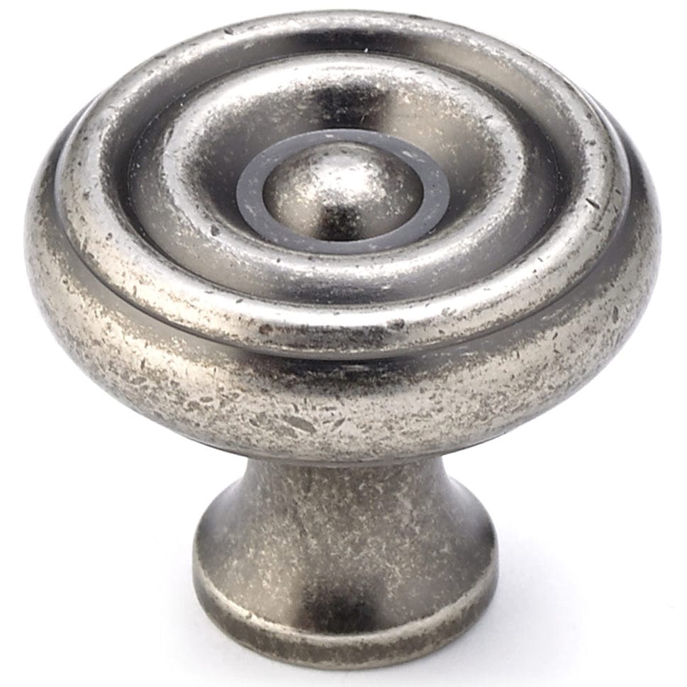 Traditional Knob, 1-1/4" D, Pewter alt 0