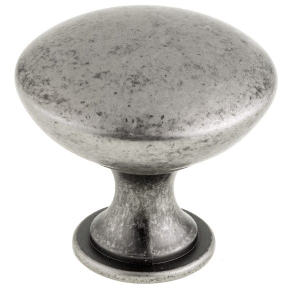 Contemporary Knob, 1-9/16" D, Pewter alt 0