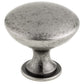 Contemporary Knob, 1-9/16" D, Pewter alt 0