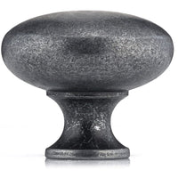 Traditional Knob, 1-1/4" D, Wrought Iron alt 0