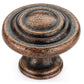 Traditional Knob, 1-5/16" D, Antique Copper alt 0