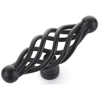 Traditional Knob, 2-23/32" x 25/32", Matte Black alt 0