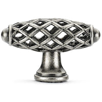 Traditional Knob, 2-9/32" x 25/32", Natural Iron alt 0