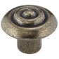 Traditional Knob, 1-1/4" D, Burnished Brass alt 0
