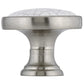 Eclectic Knob, 1-1/8" D, Crackle White, Brushed Nickel alt 0