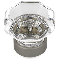 Eclectic Knob, 1-5/16" D, Matte Nickel, Clear alt 0