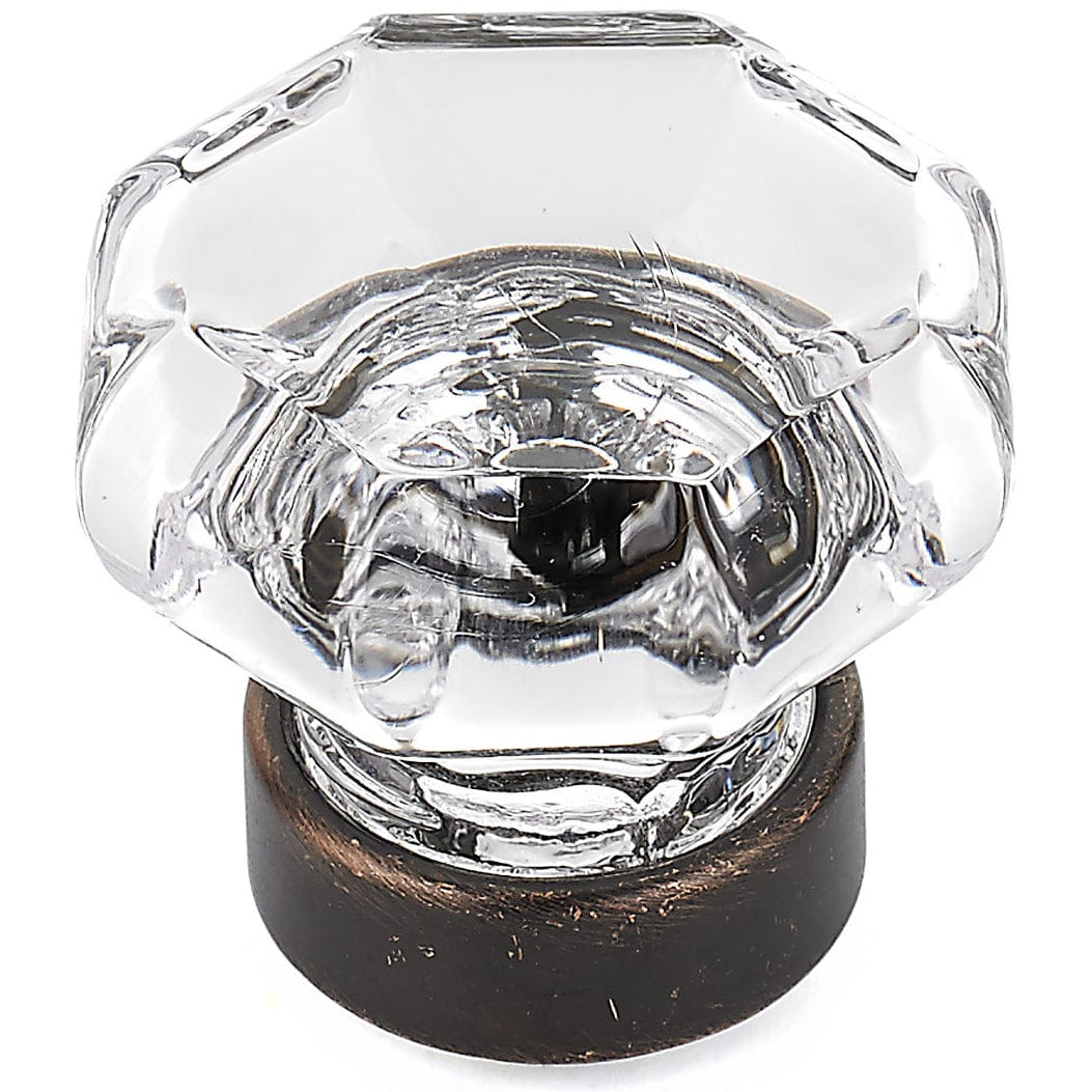 Eclectic Knob, 1-5/16" D, Clear, Brushed Oil-Rubbed Bronze alt 0