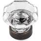 Eclectic Knob, 1-5/16" D, Clear, Brushed Oil-Rubbed Bronze alt 0