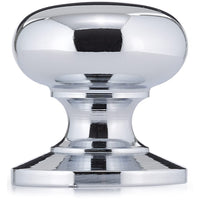 Traditional Knob, 1-1/4" D, Chrome alt 0