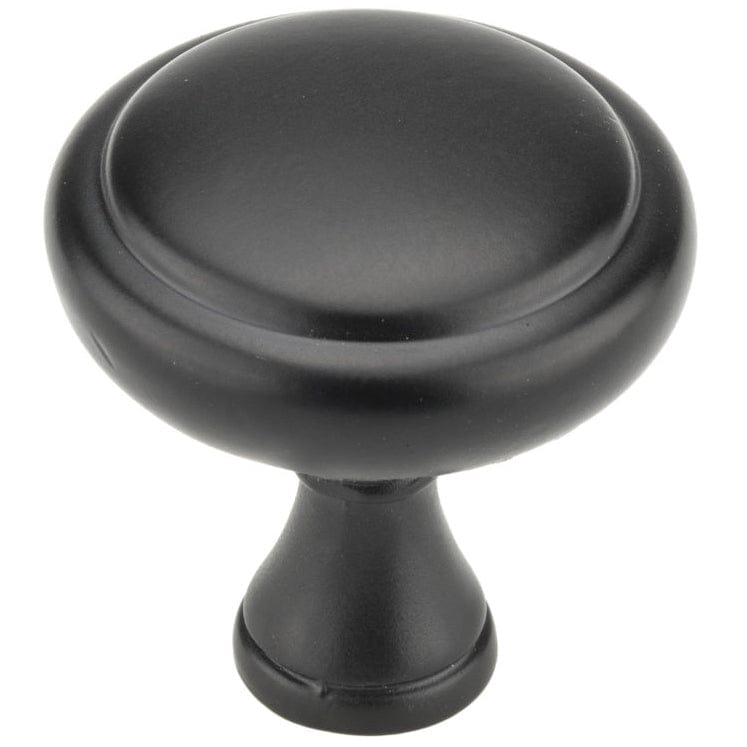 Traditional Knob, 1-1/4" D, Matte Black alt 0