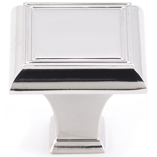 Traditional Knob, 1-3/8" x 1-3/8", Polished Nickel alt 0