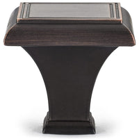 Traditional Knob, 1-3/8" x 1-3/8", Brushed Oil-Rubbed Bronze alt 0