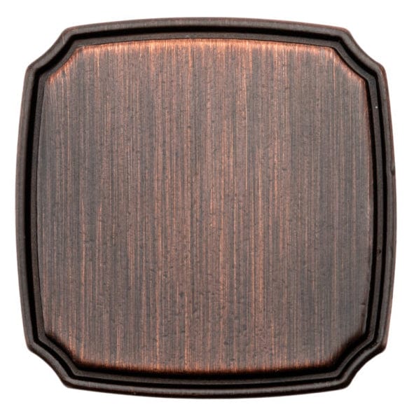 Transitional Knob, 1-3/8" x 1-3/8", Brushed Oil-Rubbed Bronze alt 0