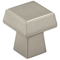 Contemporary Knob, 1-1/32" x 1-1/32", Brushed Nickel alt 0