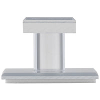 Contemporary Knob, 1-25/32" x 1-25/32", Transparent, Mirror Effect alt 0