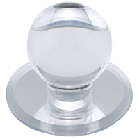 Contemporary Knob, 1-7/8" D, Transparent/Clear, Mirror Effect alt 0