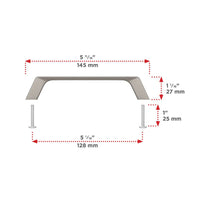 Contemporary Pull, 5-1/16" Center-to-Center, Brushed Nickel