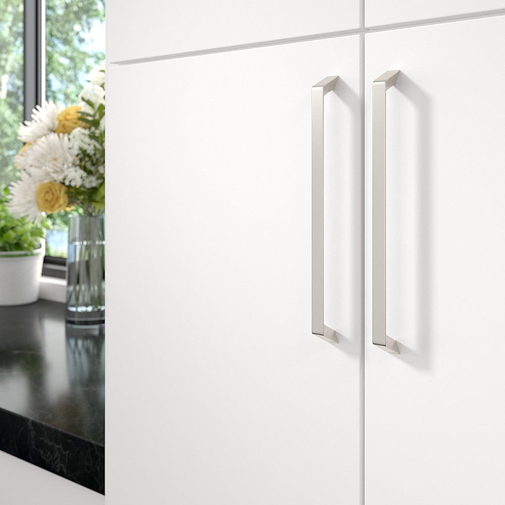 Contemporary Pull, 10-1/8" Center-to-Center, Brushed Nickel